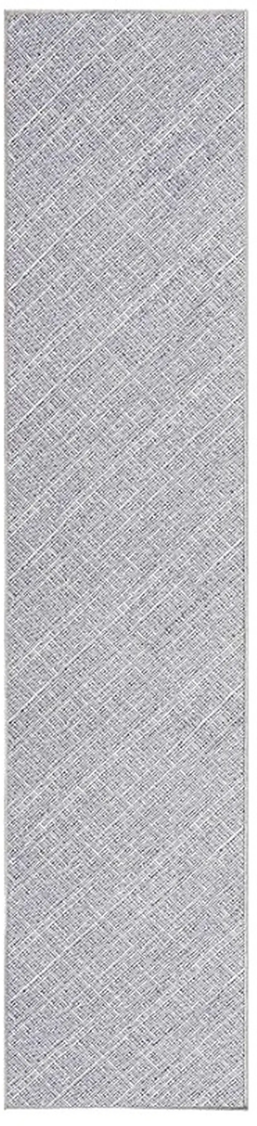 Gray Abstract Power Loom Washable Non Skid Runner Rug Photo 2