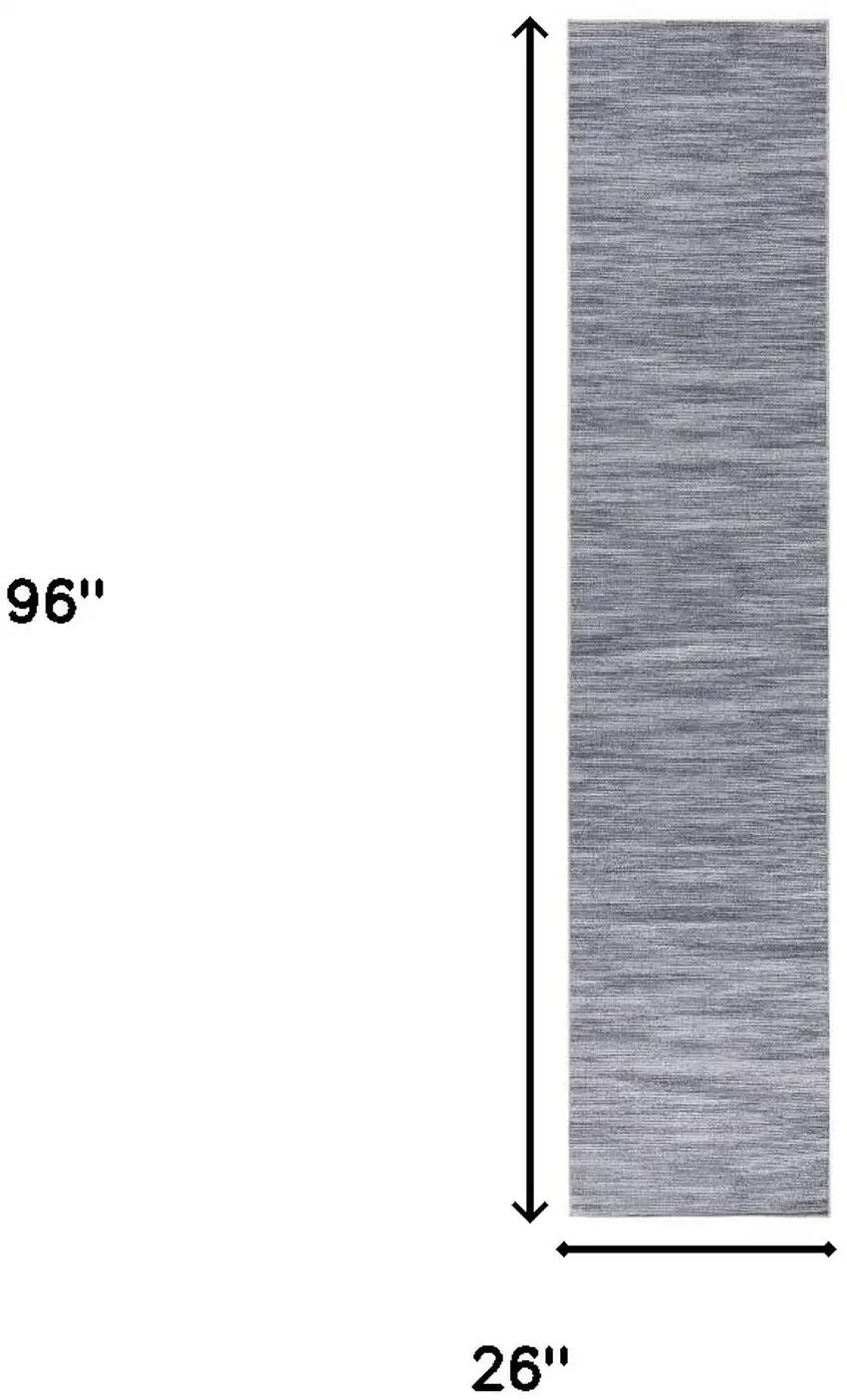 Gray Abstract Power Loom Washable Non Skid Runner Rug Photo 9