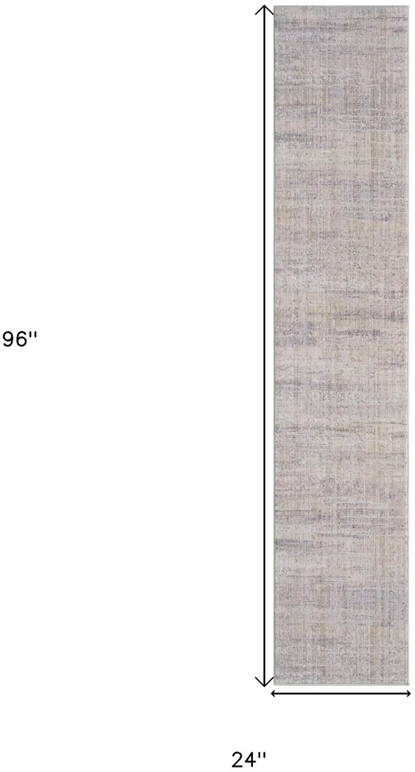 Gray Abstract Runner Rug Photo 7