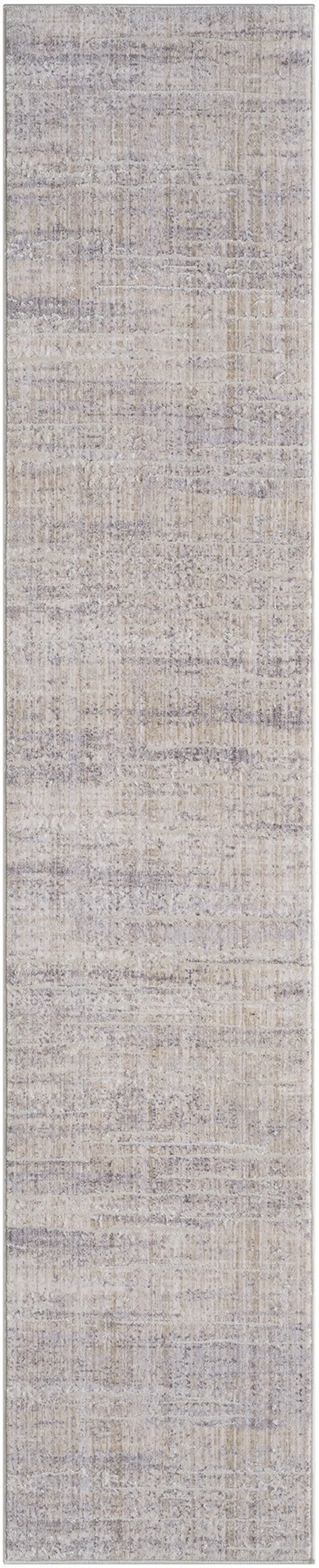 Gray Abstract Runner Rug Photo 1