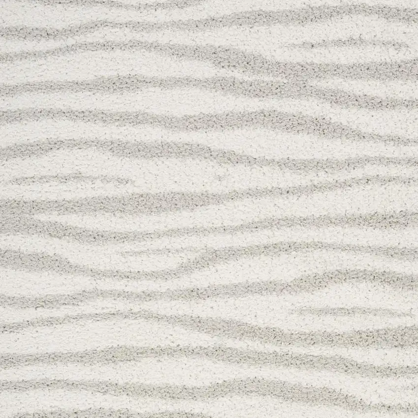Gray Abstract Shag Power Loom Area Rug Photo 2