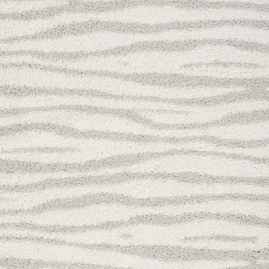 Gray Abstract Shag Power Loom Area Rug Photo 9
