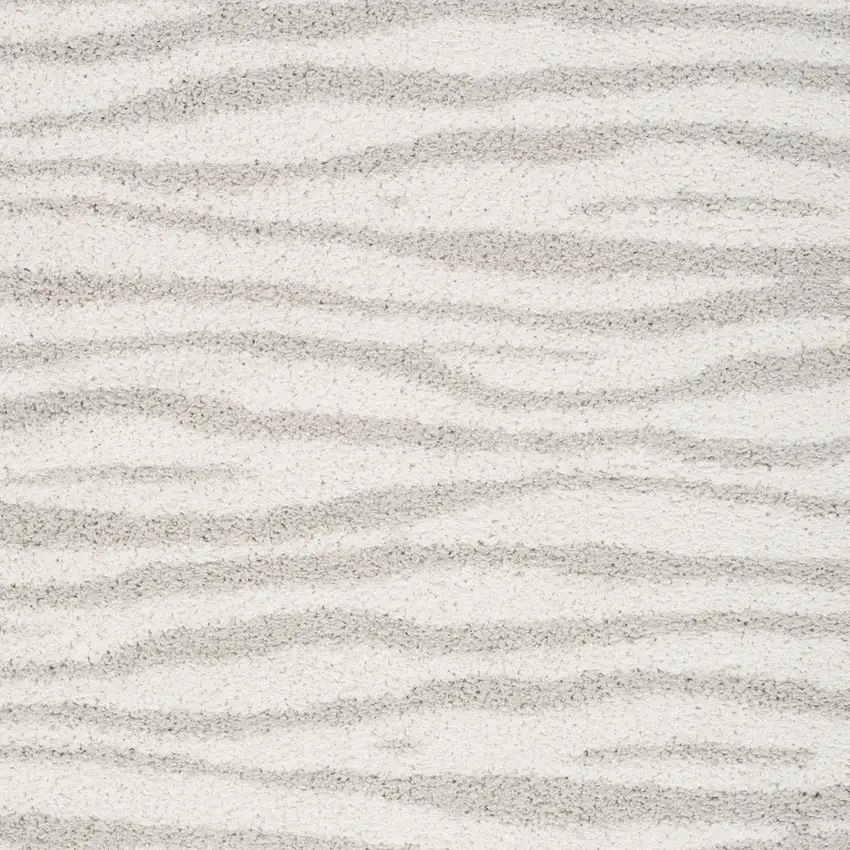 Gray Abstract Shag Power Loom Area Rug Photo 9