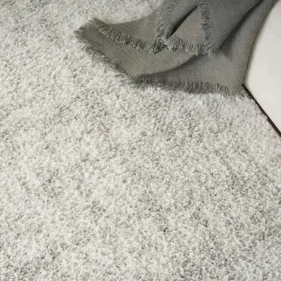 Gray Abstract Shag Power Loom Area Rug Photo 9