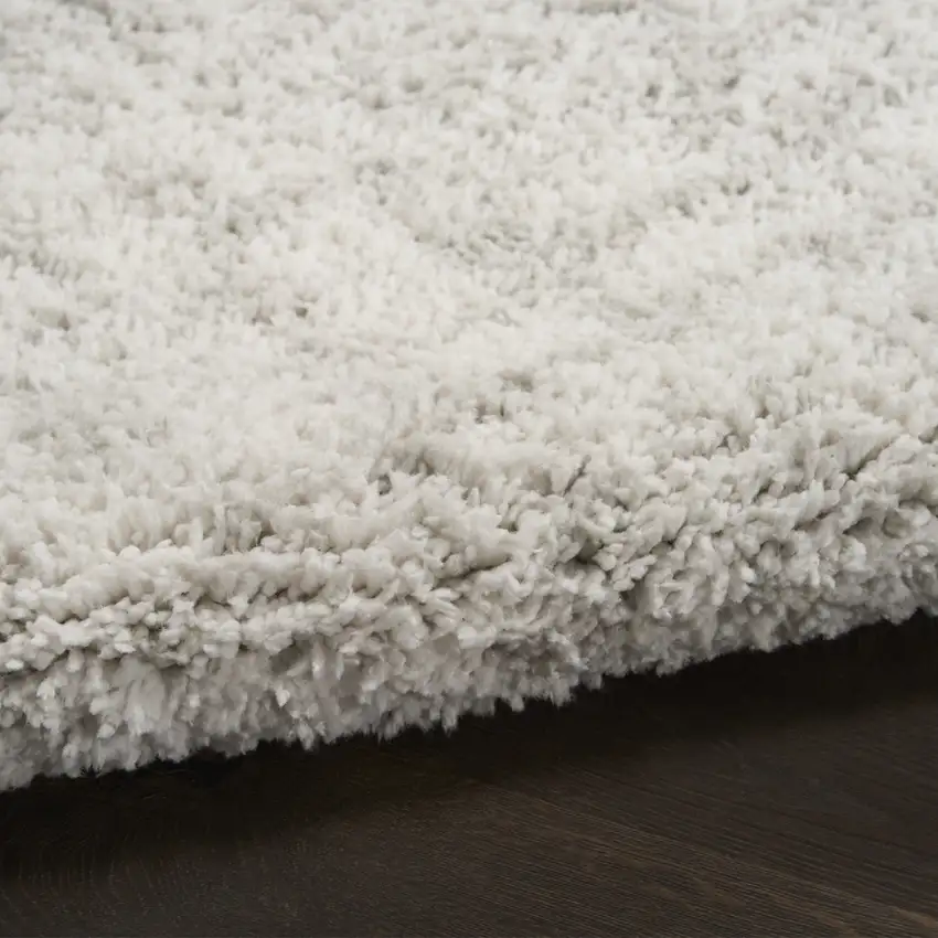 Gray Abstract Shag Power Loom Area Rug Photo 7