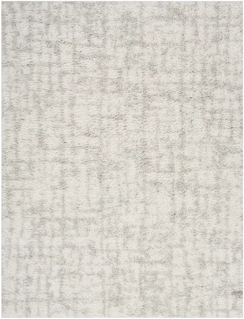 Gray Abstract Shag Power Loom Area Rug Photo 2