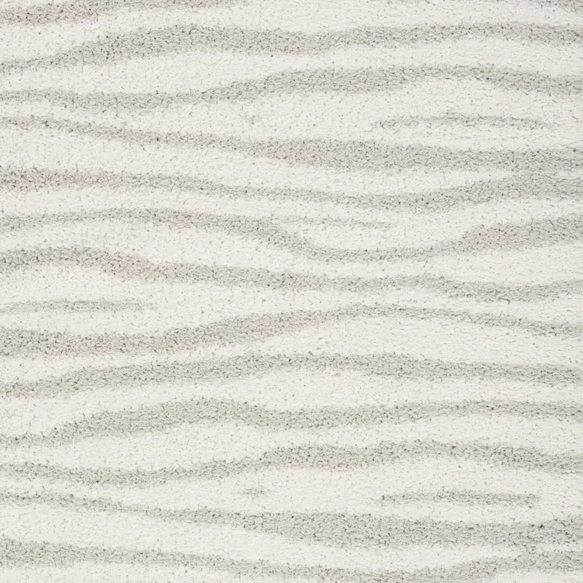 Gray Abstract Shag Power Loom Area Rug Photo 7