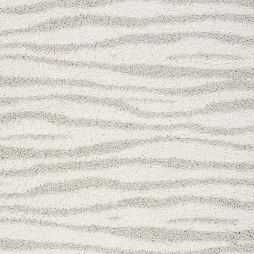 Gray Abstract Shag Power Loom Area Rug Photo 3