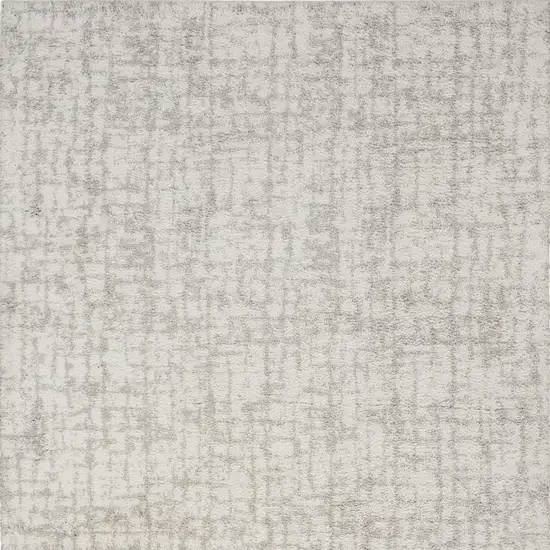 Gray Abstract Shag Power Loom Area Rug Photo 3