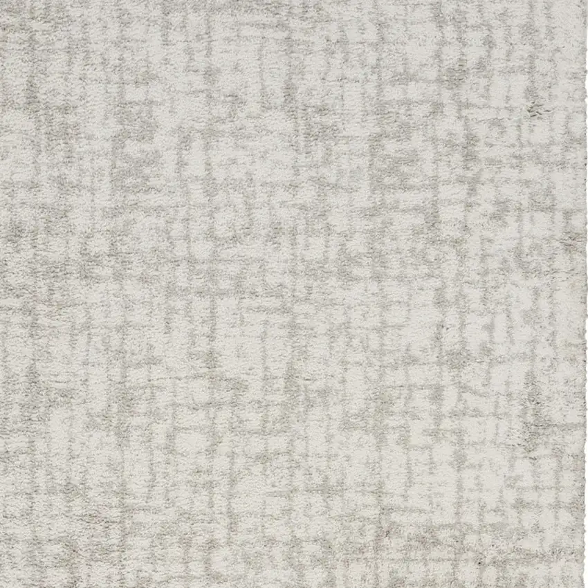 Gray Abstract Shag Power Loom Area Rug Photo 6