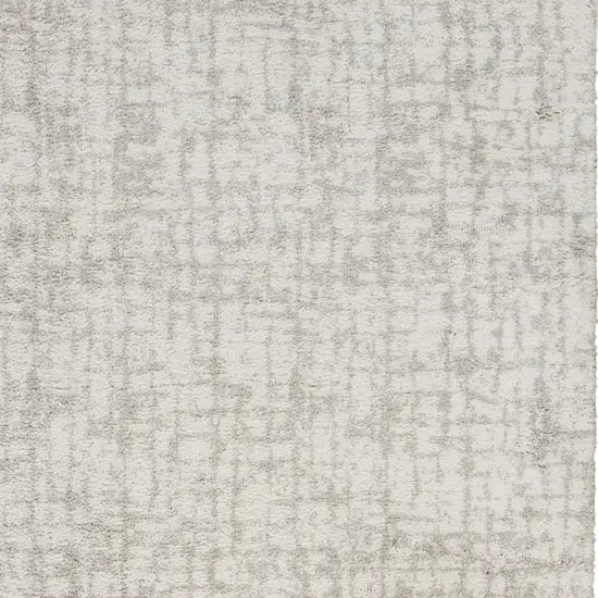 Gray Abstract Shag Power Loom Area Rug Photo 6