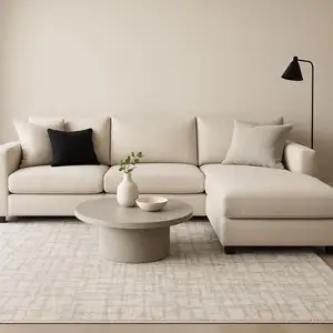 Photo of Gray Abstract Shag Power Loom Area Rug