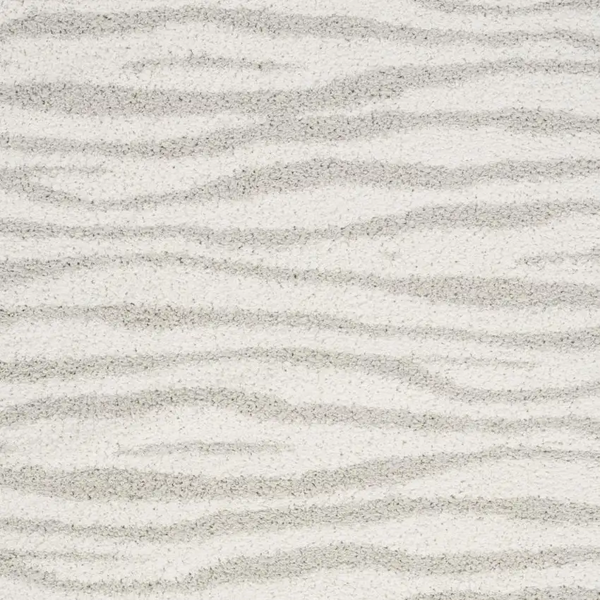 Gray Abstract Shag Power Loom Area Rug Photo 3