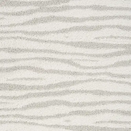 Gray Abstract Shag Power Loom Area Rug Photo 7