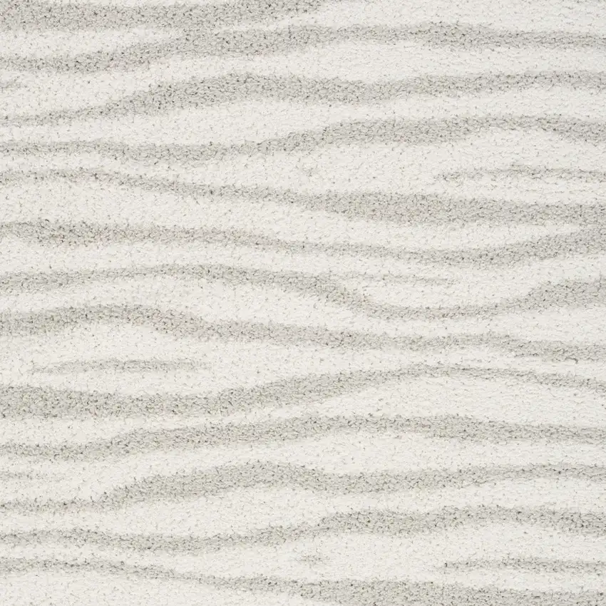 Gray Abstract Shag Power Loom Area Rug Photo 7