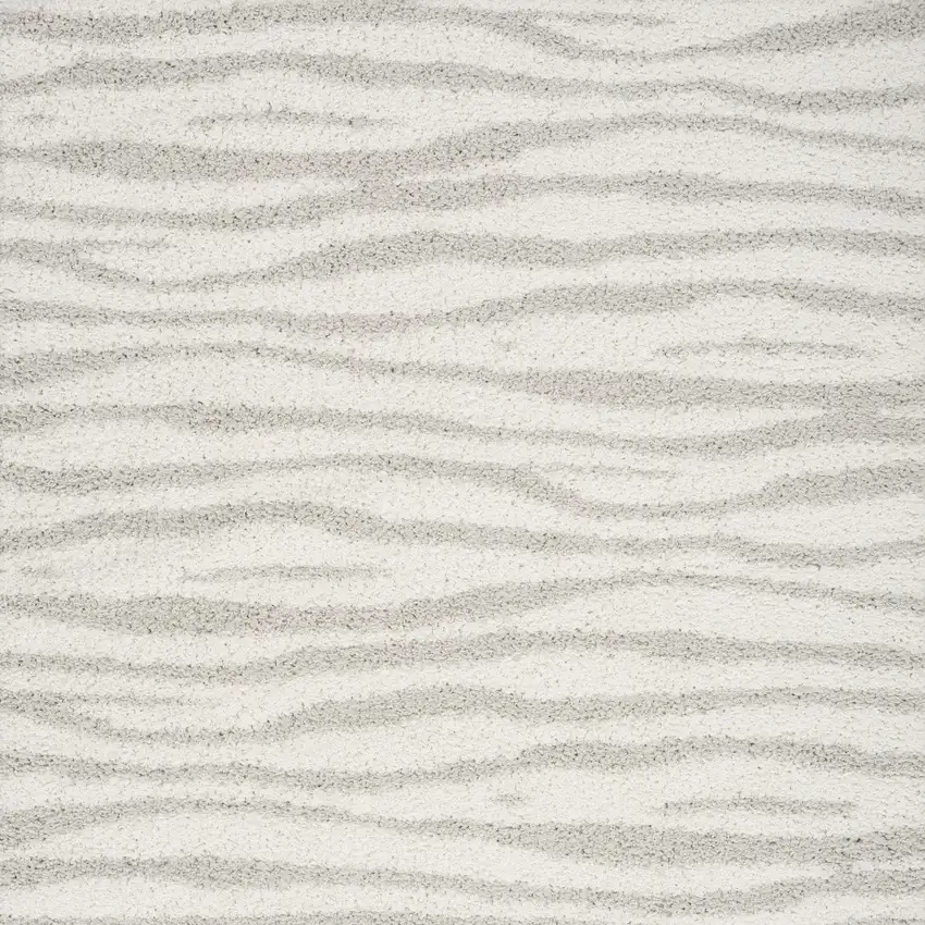 Gray Abstract Shag Power Loom Area Rug Photo 8