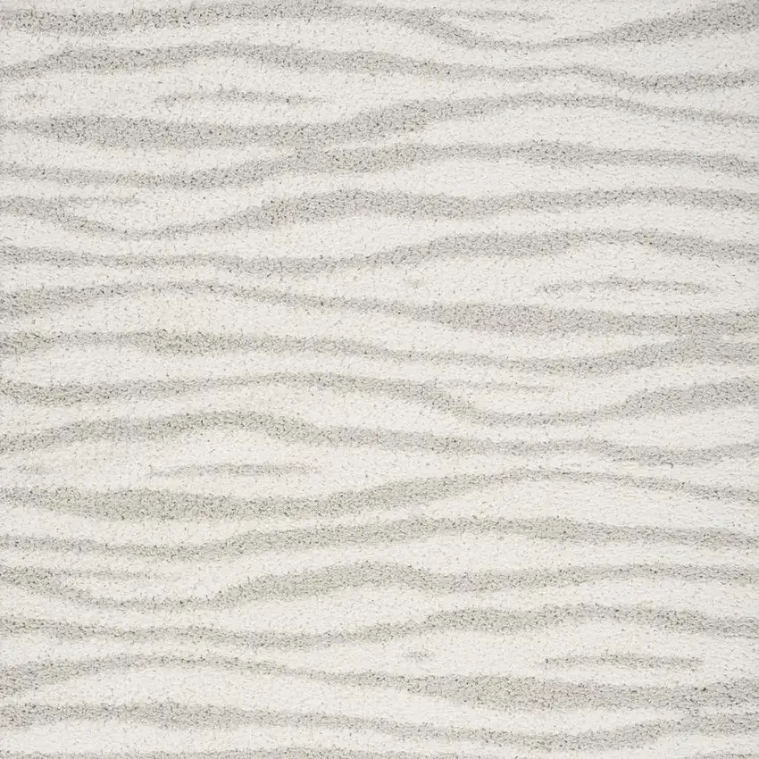 Gray Abstract Shag Power Loom Area Rug Photo 4
