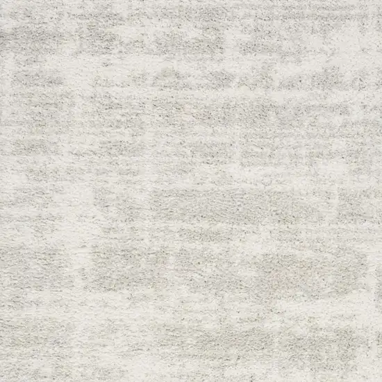 Gray Abstract Shag Power Loom Worn Faded Area Rug Photo 3