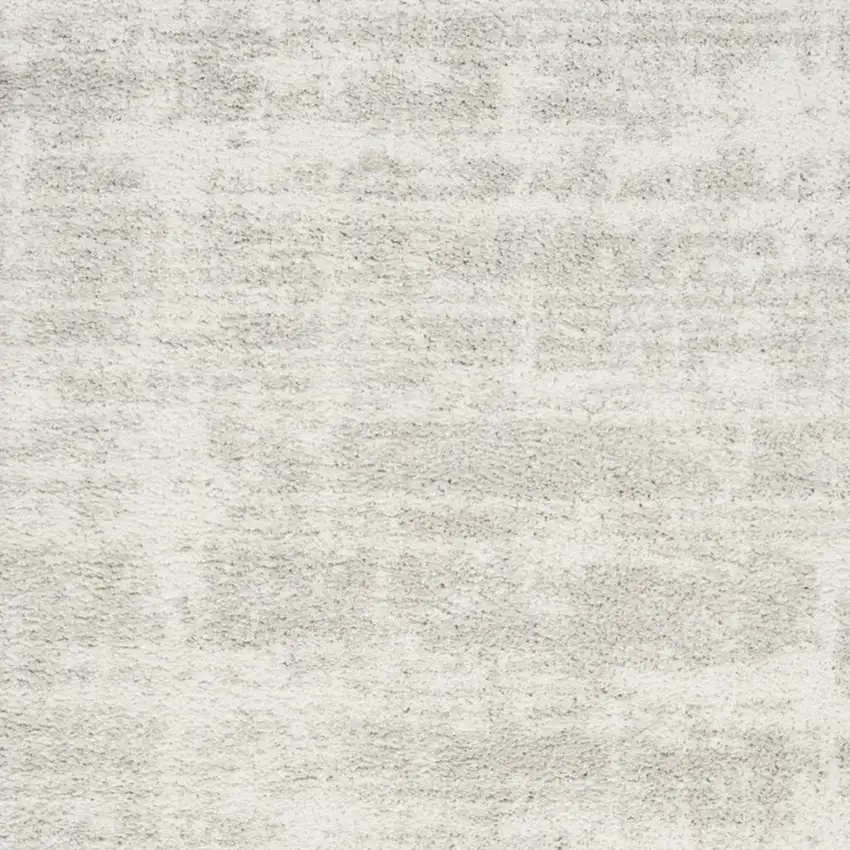 Gray Abstract Shag Power Loom Worn Faded Area Rug Photo 3