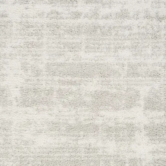Gray Abstract Shag Power Loom Worn Faded Area Rug Photo 8