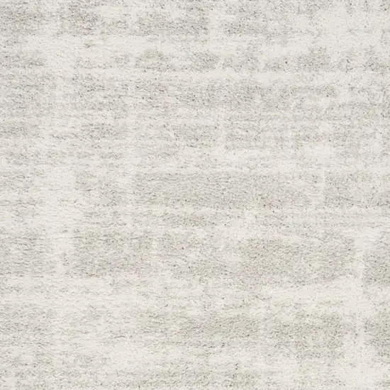 Gray Abstract Shag Power Loom Worn Faded Area Rug Photo 8