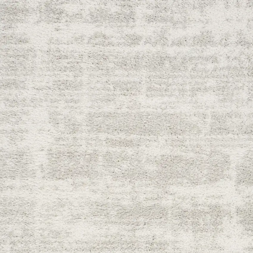 Gray Abstract Shag Power Loom Worn Faded Area Rug Photo 8