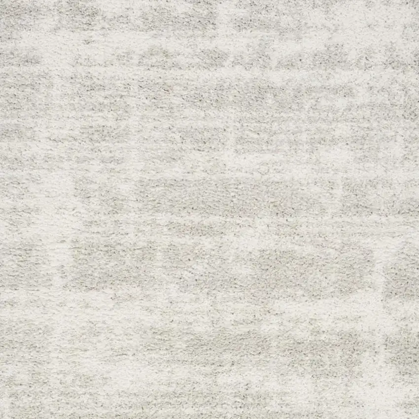 Gray Abstract Shag Power Loom Worn Faded Area Rug Photo 3