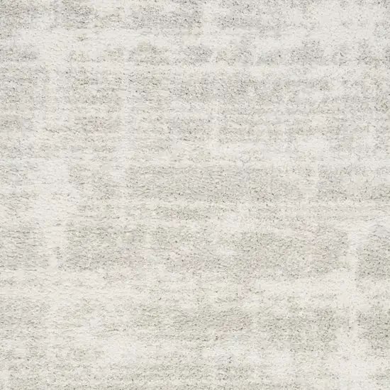 Gray Abstract Shag Power Loom Worn Faded Area Rug Photo 3