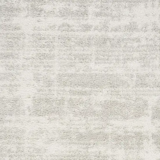 Gray Abstract Shag Power Loom Worn Faded Area Rug Photo 3