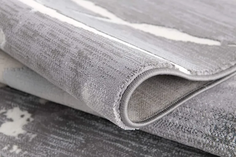 Gray Abstract Splatter Area Rug Photo 5