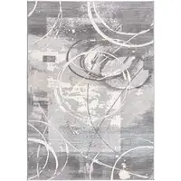 Photo of Gray Abstract Splatter Area Rug