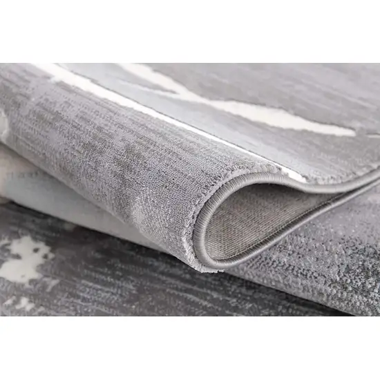 Gray Abstract Splatter Area Rug Photo 6
