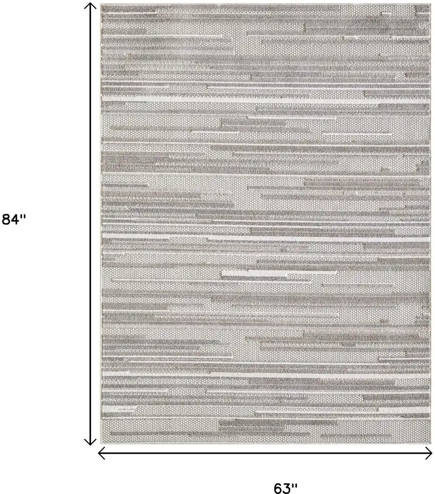 Gray Abstract Stain Resistant Indoor Outdoor Area Rug Photo 3