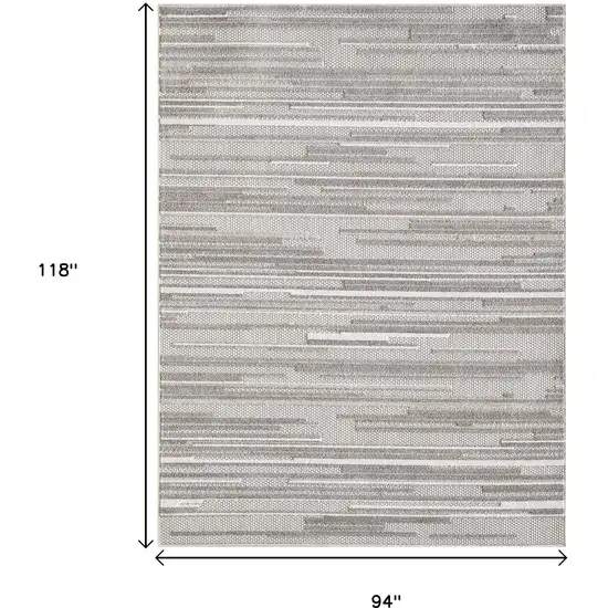 Gray Abstract Stain Resistant Indoor Outdoor Area Rug Photo 8