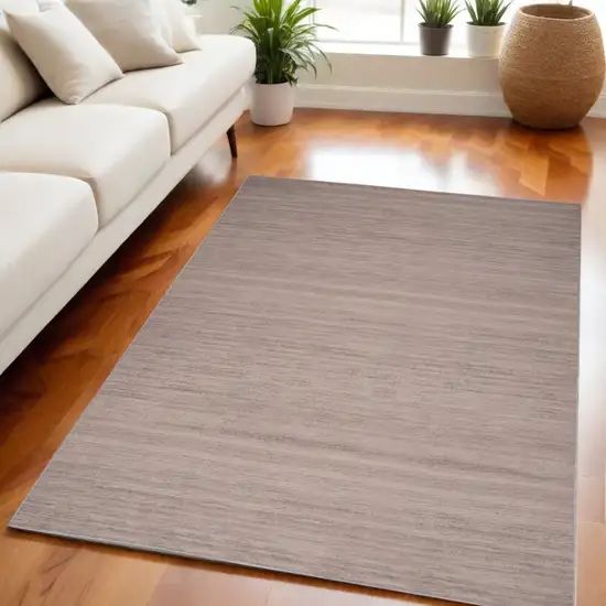 Gray Abstract Washable Area Rug Photo 2