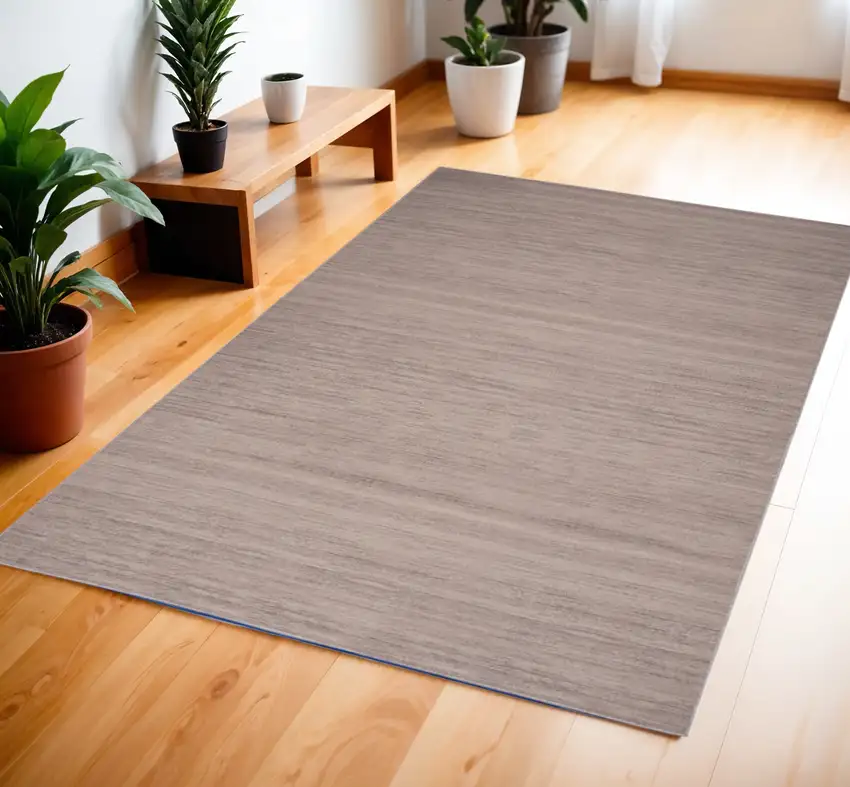 Gray Abstract Washable Area Rug Photo 1