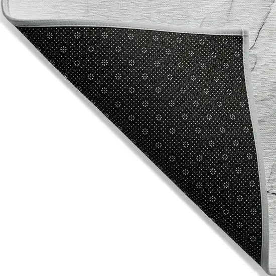 Gray Abstract Washable Indoor Outdoor Area Rug Photo 4