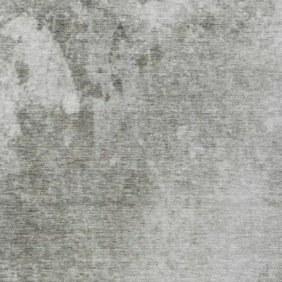 Gray Abstract Washable Indoor Outdoor Area Rug Photo 9