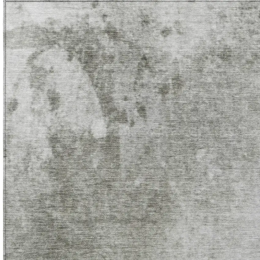Gray Abstract Washable Non Skid Area Rug With UV Protection Photo 7