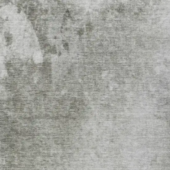 Gray Abstract Washable Indoor Outdoor Area Rug Photo 8