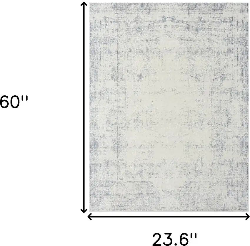 Gray Abstract Washable Non Skid Area Rug Photo 9