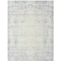 Photo of Gray Abstract Washable Non Skid Area Rug