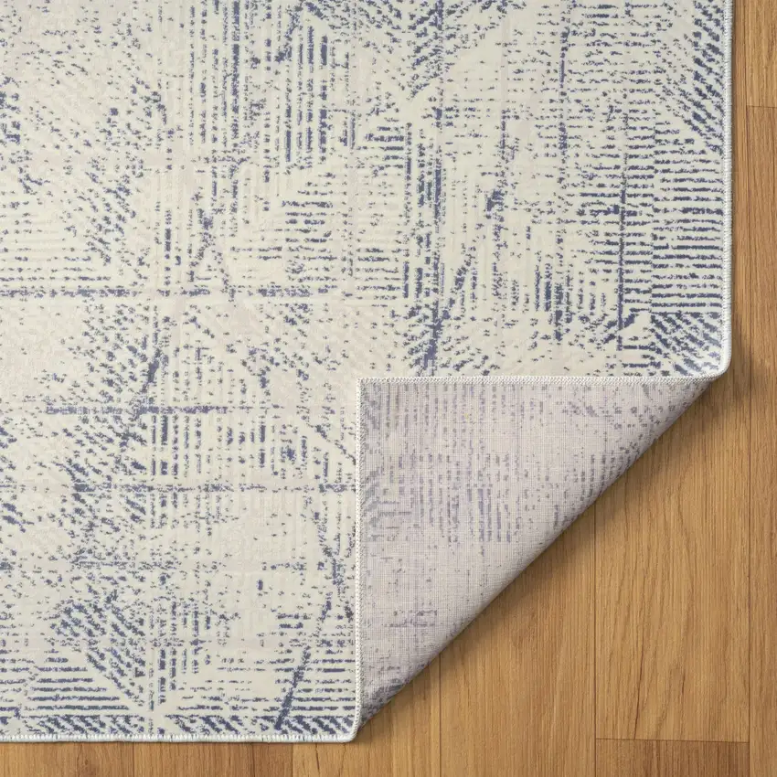 Gray Abstract Washable Non Skid Area Rug Photo 3