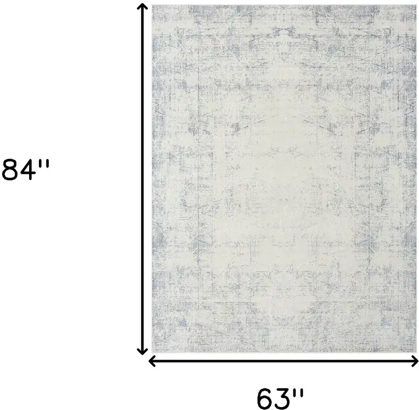 Gray Abstract Washable Non Skid Area Rug Photo 9