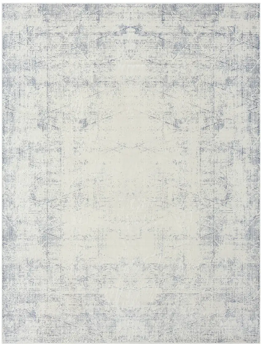 Gray Abstract Washable Non Skid Area Rug Photo 1