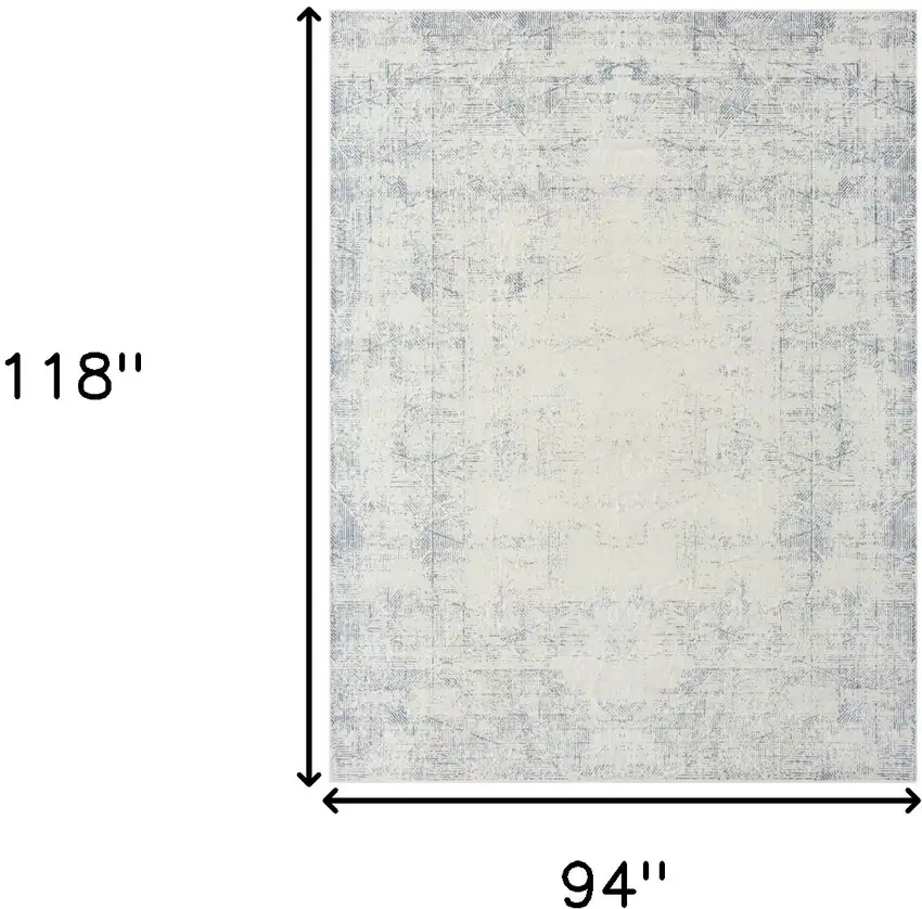 Gray Abstract Washable Non Skid Area Rug Photo 9
