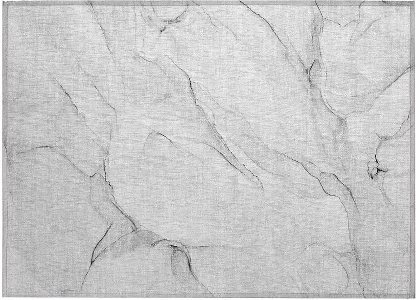 Gray Abstract Washable Non Skid Indoor Outdoor Area Rug Photo 2