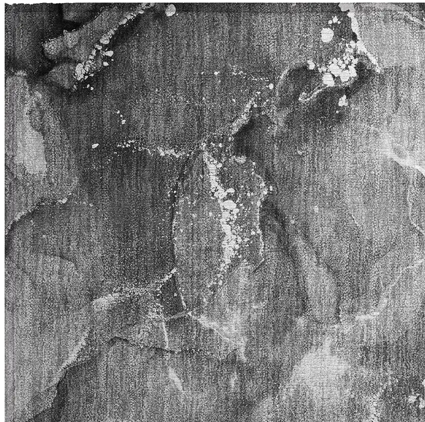 Gray Abstract Washable Non Skid Indoor Outdoor Area Rug Photo 6