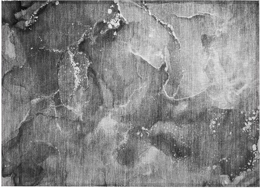 Gray Abstract Washable Non Skid Indoor Outdoor Area Rug Photo 2