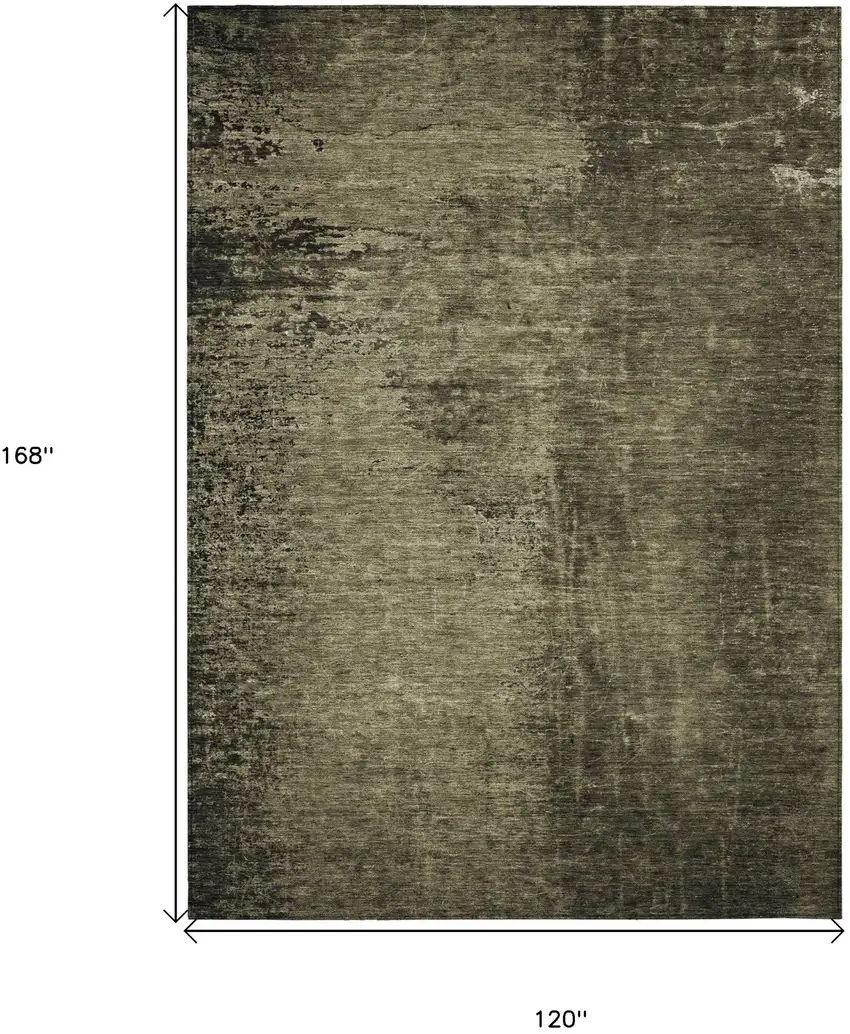 Gray Abstract Washable Non Skid Indoor Outdoor Area Rug Photo 3